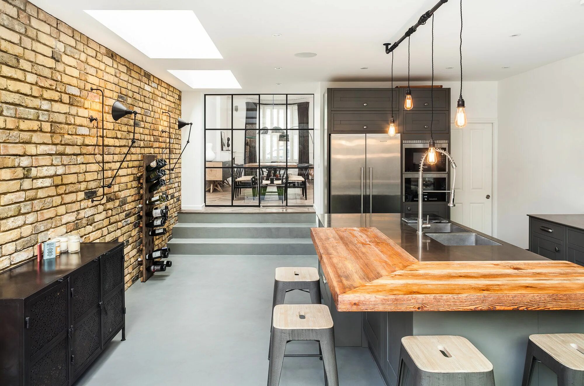 Пол в стиле лофт Industrial style kitchen. EMR Architecture #architecture #design #interiordesign