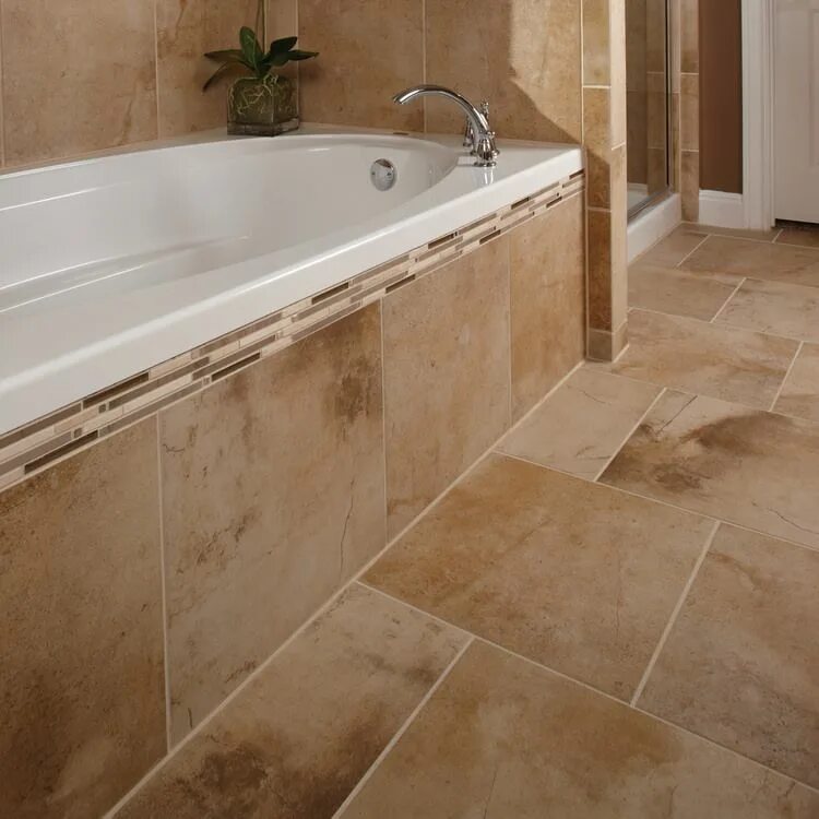 Пол ванной комнате плитка дизайн Costa_Rei2 Tile tub surround, Bathroom tile designs, Master bathroom design