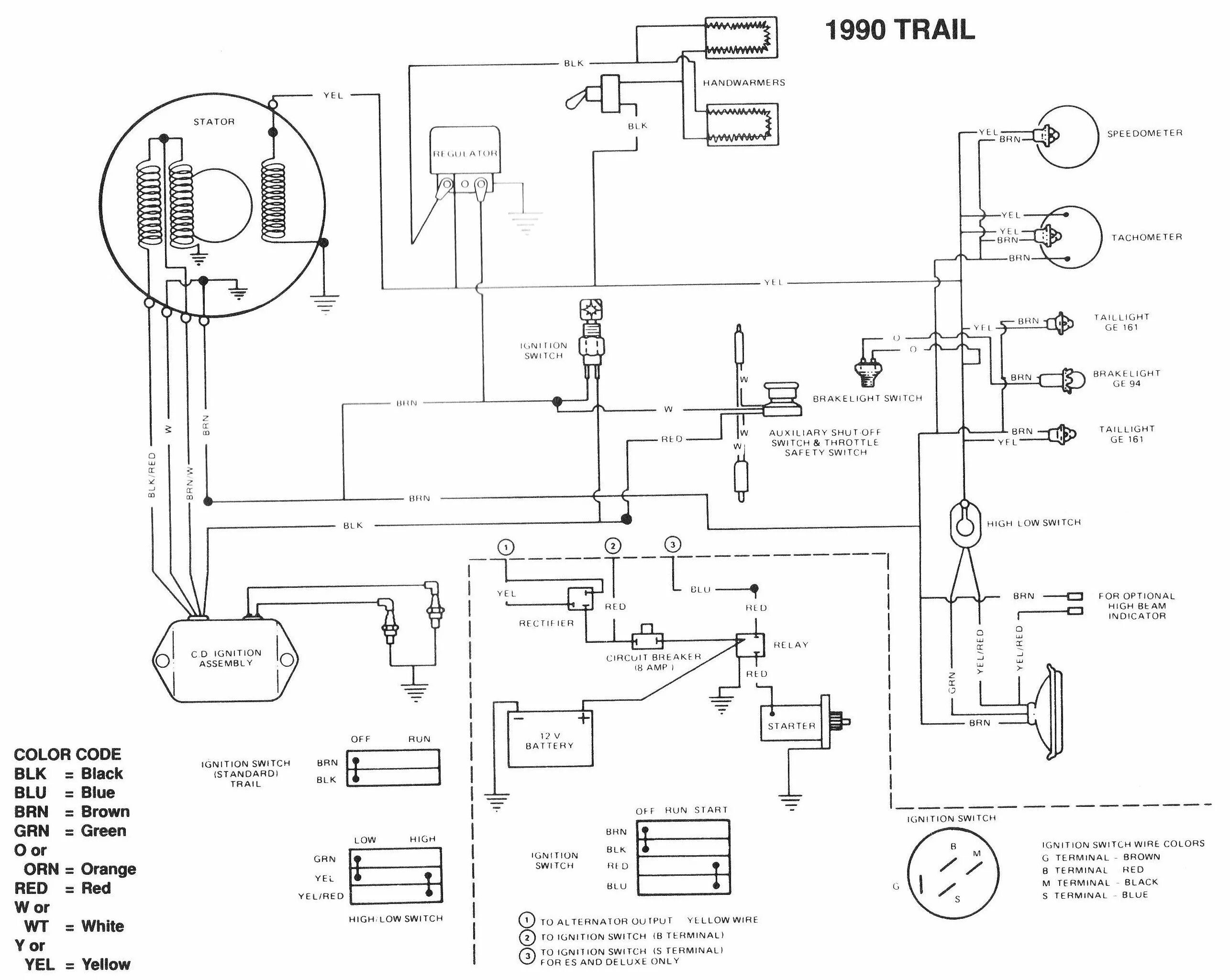 Поларис схема электрическая Indy Trail 488 fan Wire Diagram Snowmobile Fanatics