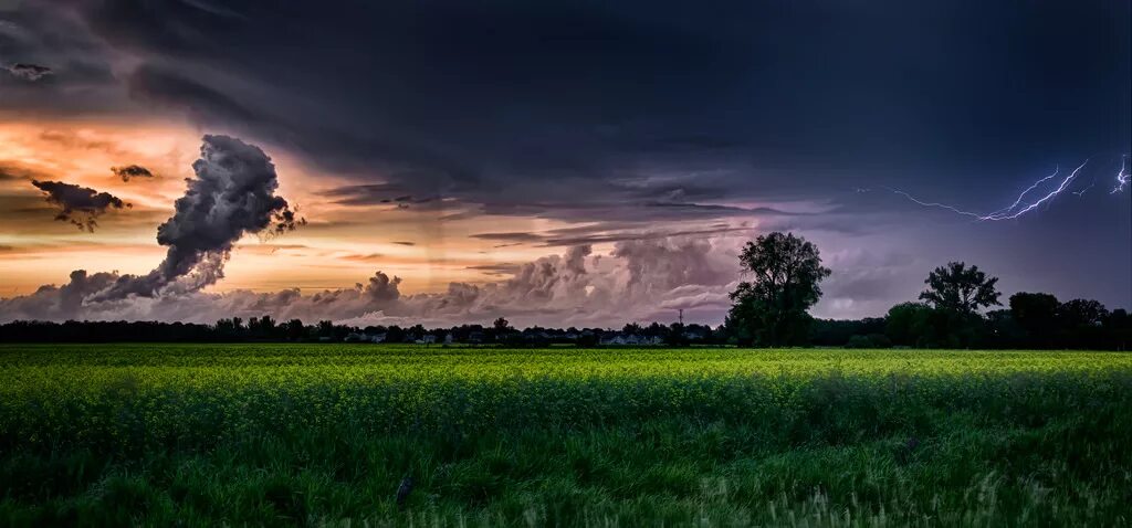 Поле гроза фото Wallpaper : sunlight, landscape, sunset, nature, sky, lightning, storm, evening,