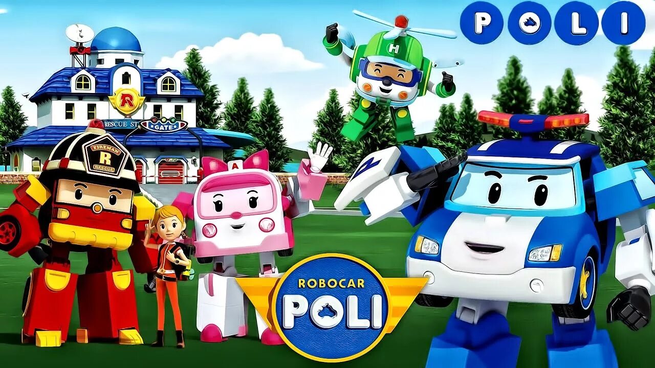 Поле робокар фото Мультик про машинки : Пазлы для детей Робокар Поли - Car Puzzle Robocar Poli - Y