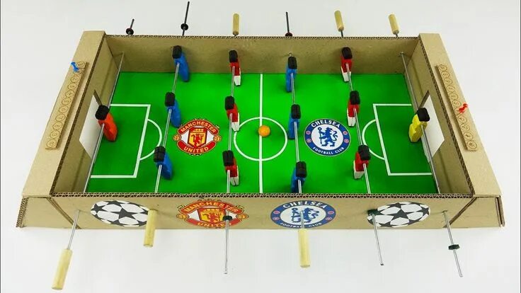 Поле самоделки DIY Table Football for 4 Players Derby Chelsea - Manchester United Table footbal