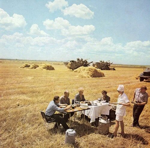 Поле ссср фото Lunch in "Kommunar" collective farm (kolkhoz), Ussurisky region, 1970s Cuba phot