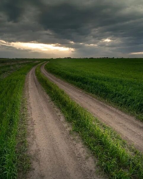 Полевая дорога фото Field road, clouds, sky Cool summer evenings ☺ Have a great mood everyone ! #лух