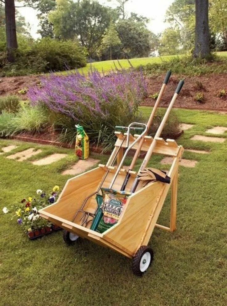 Полезные самоделки для дачи своими руками garden cart Small garden plans, Garden projects, Garden cart