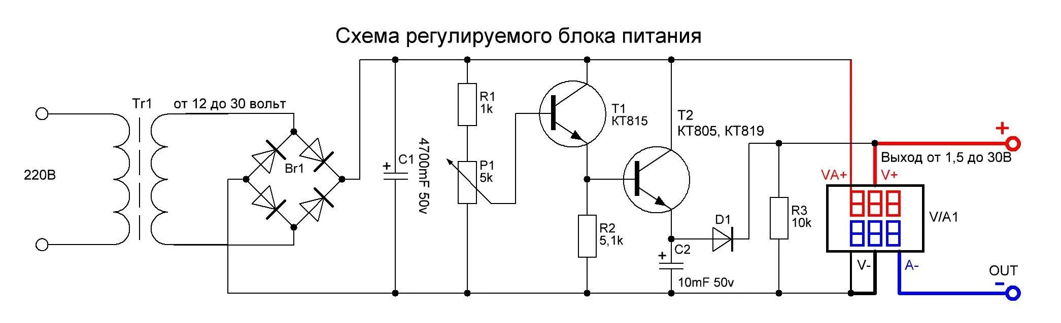 Полезные схемы своими руками Блок питания своими руками: регулируемый, 12В, 0-30В, ремонт