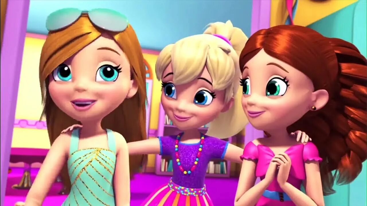 Поли из мультика с ее подружками фото Polly Pocket Nederlands Polly's Feestprobleem Kinderfilms - YouTube