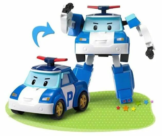 Поли робокар фото Машинка Robocar Poli Silverlit Поли трансформер, полицейская машина, 10 см (8317