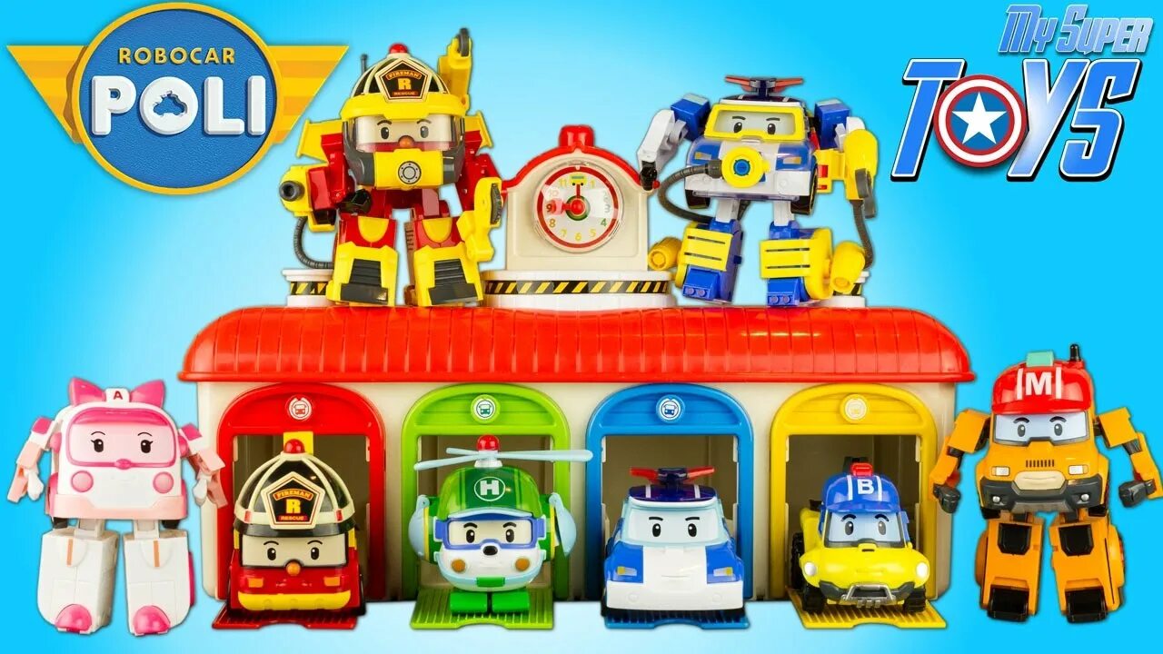 Поли робокар герои имена с фото Robocar Poli Whole Collection Transforming Robots Review Toys For Kids 로보카 폴리 - 