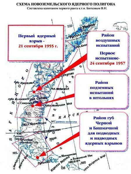 Полигон на новой земле фото Первые морские атомные испытания на Новой Земле