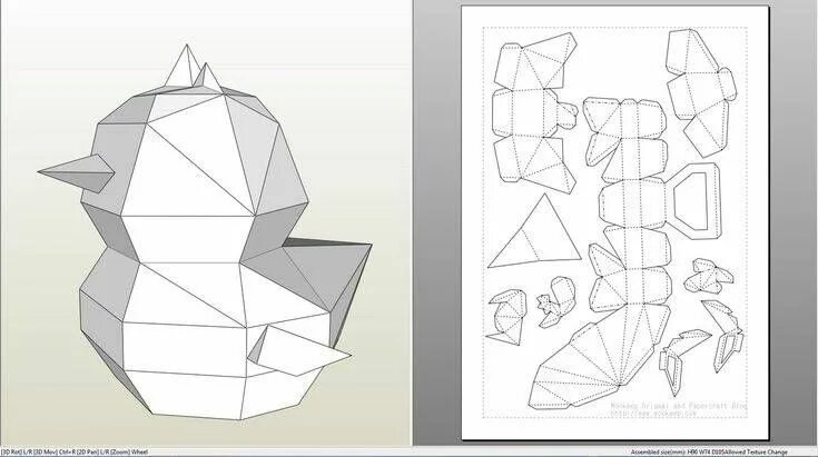 Полигональные фигуры выкройки скачать Паперкрафт (развертки из бумаги): схемы животных для начинающих пошагово, как сд