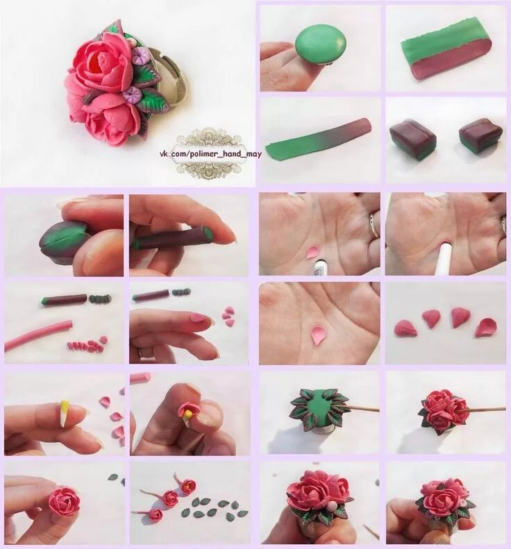 Полимерная глина своими руками в домашних условиях Pin by Cristina Decean on Accesorii Polymer clay flower jewelry, Polymer clay em