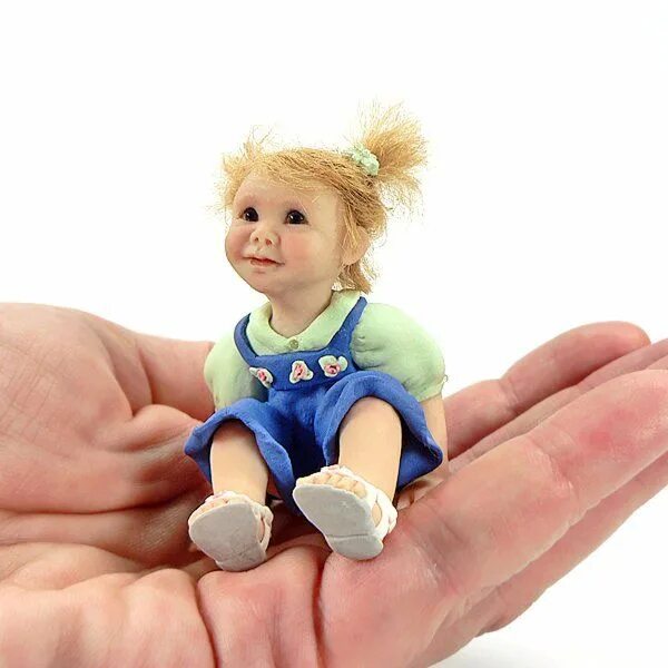 Полимерные куклы фото 1:12 Dollhouse miniature baby doll, hand sculpted CDHM Artisan Ulrike Leibling o