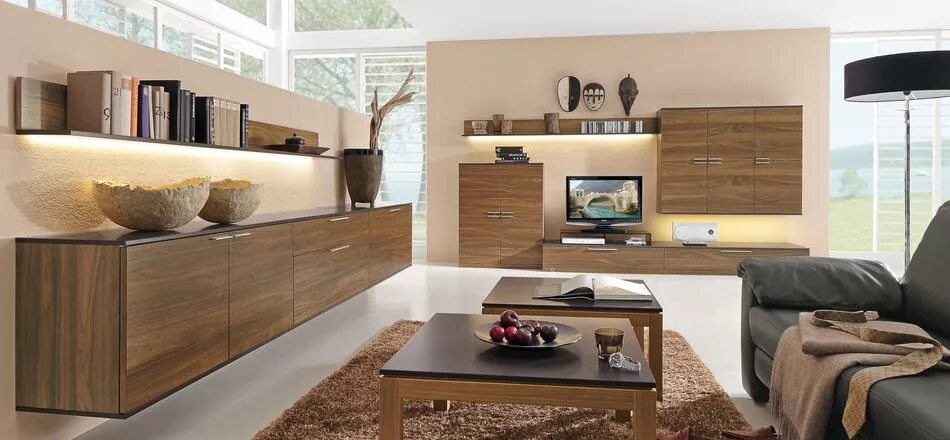 Полированная мебель в современном интерьере modern furniture clean lines Interior Design Ideas Modern style living room, Liv