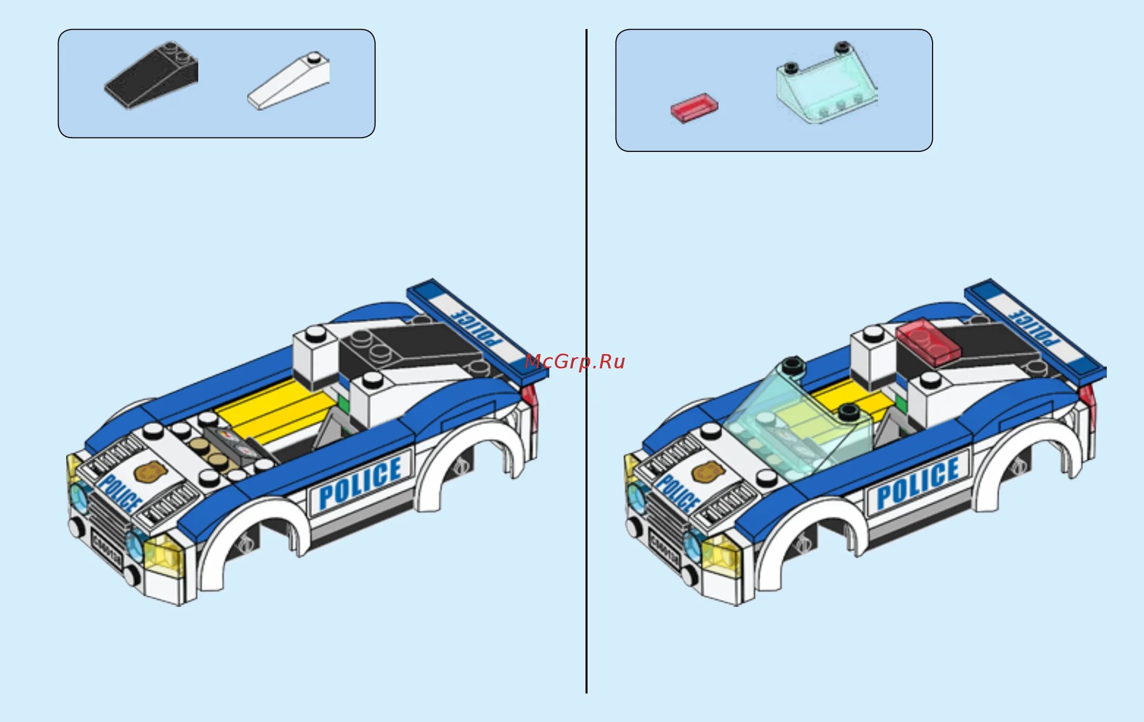 Полицейская машина инструкция по сборке Lego City 60138 Стремительная погоня Инструкция по эксплуатации онлайн 25/32 254