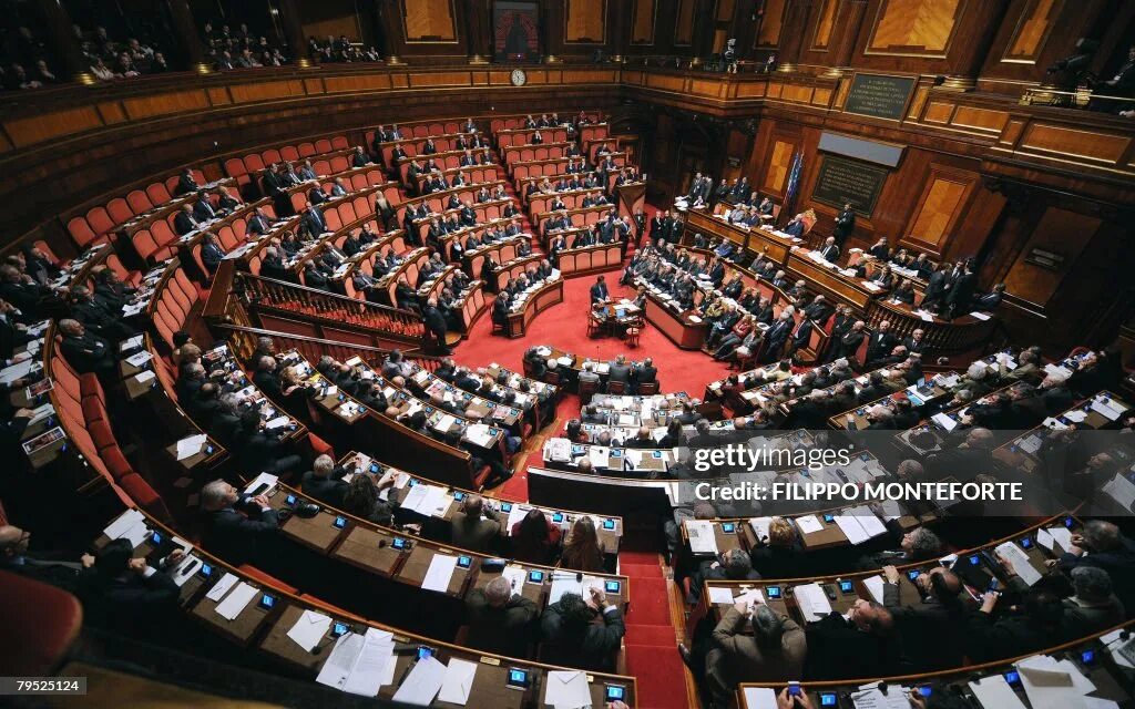 Политическая система фото A view taken on January 24, 2008 shows Italian Senate before a vote... News Phot