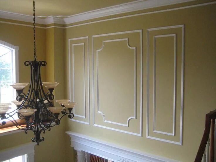 Полиуретан на стену декор picture box molding in foyer - Google Search Decorative wall molding, Foyer wall