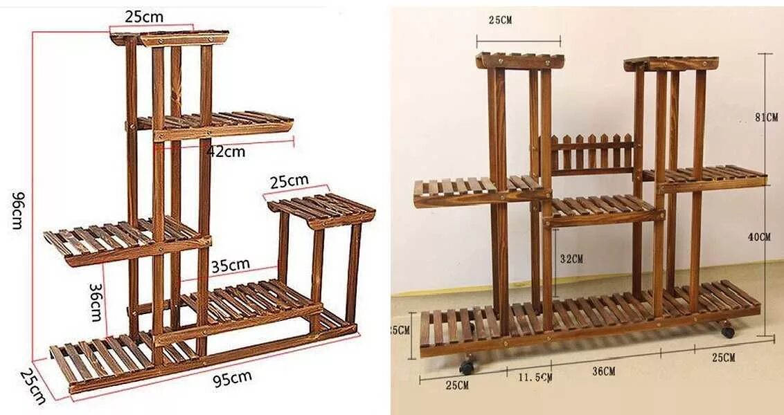 Полка деревянная напольная своими руками фото Напольная подставка для цветов: металлическая, деревянная, виды, конструкции, че