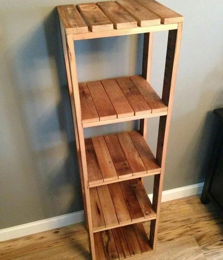 Полка деревянная напольная своими руками фото TueroCreaciones on Instagram: "Que tal esta nueva creación... #barnwood #palletd