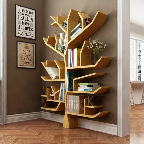 Полка для книг дерево фото Time to source smarter! Tree bookshelf, Bookshelves in living room, Bookshelves