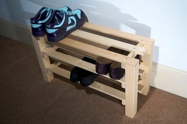 Полка для обуви деревянная своими руками фото DIY Shoe Rack for Arranging Your Footwear в 2024 г Мебель из деревянных ящиков, 