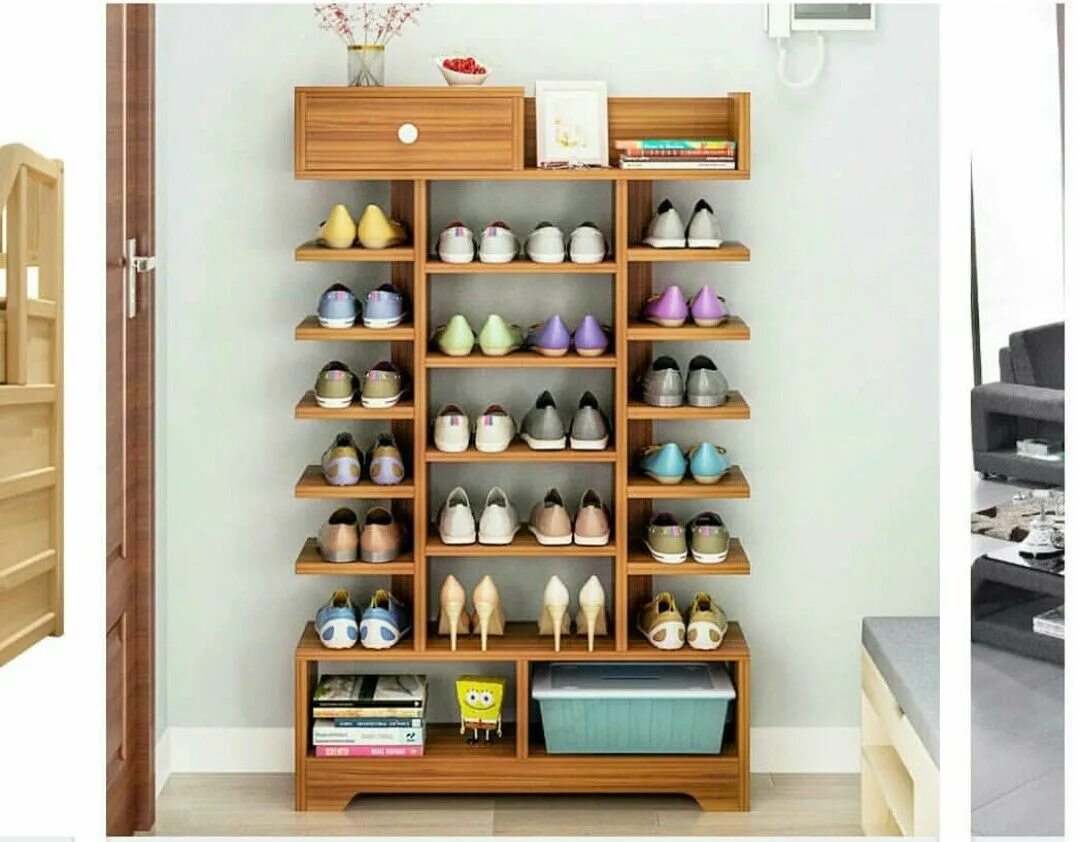 Полка для обуви фото Pin by Kenia Ovalle on House decor Wooden shoe rack designs, Rack design, Storag