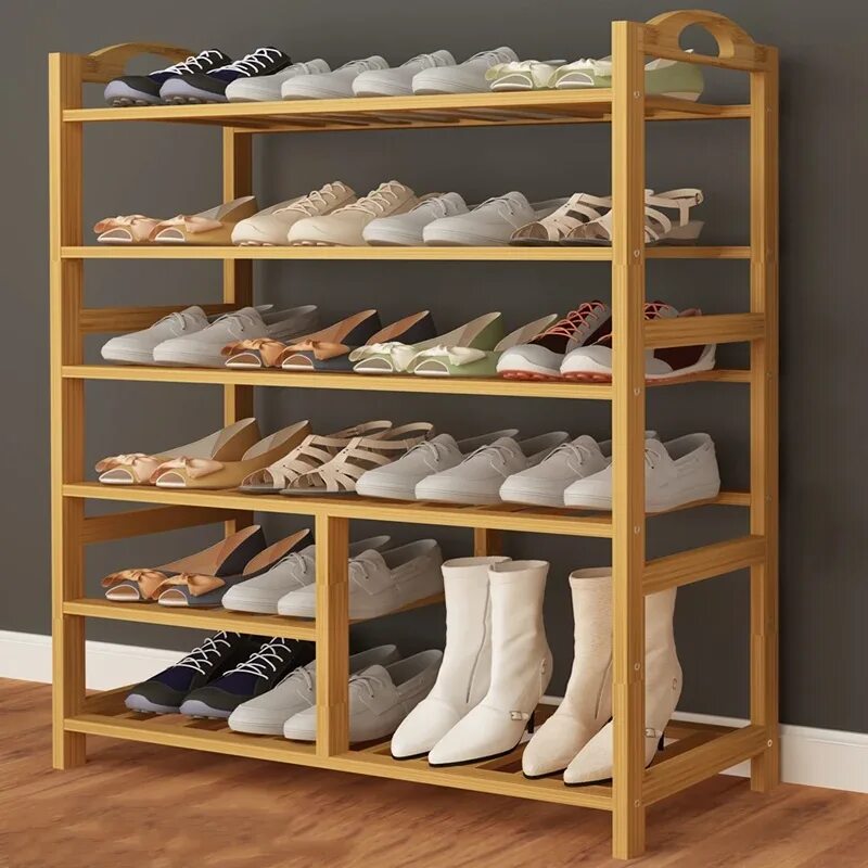 Полка для обуви своими руками фото Bamboo Wood Shoe Rack Entryway Shoe Shelf Storage Organizer ,plant Stand,home St