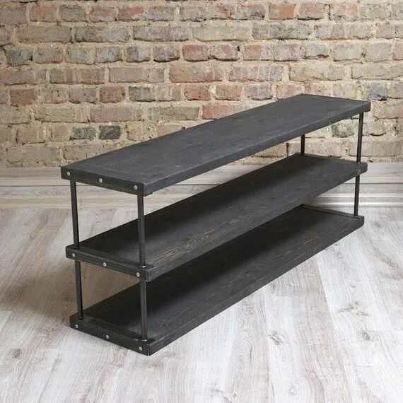 Полка для обуви в стиле лофт Dee Industrial Wooden Reclaimed Retro Vintage Shabby Chic Shoe Rack Shelf Storag