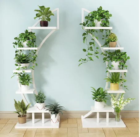 Полка для цветов в интерьере фото Tieyi living room provincial space flower pot floor type flower stand Hangers & 