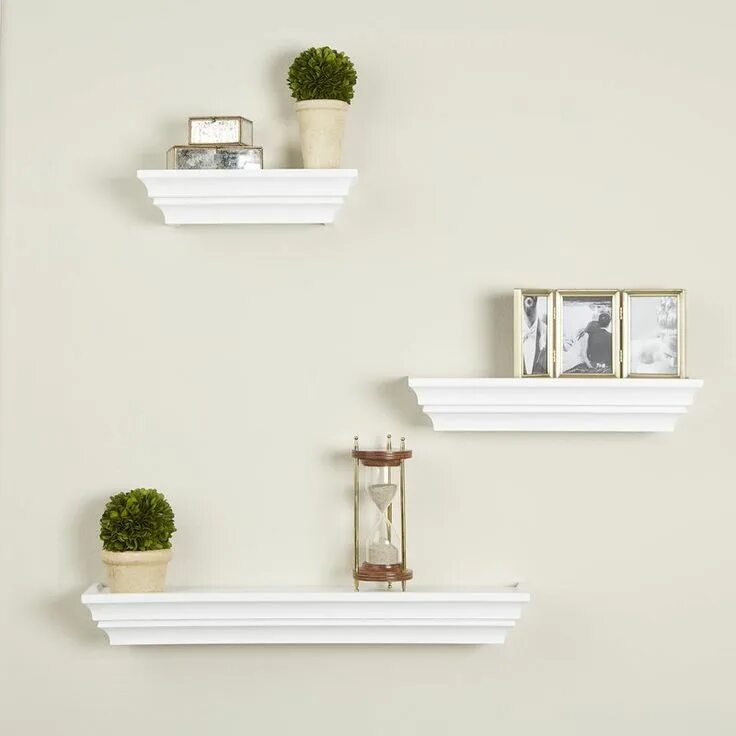 Полка на стену декор Girard 3 Piece Floating Shelf Wall shelves, Floating shelves, Shelves