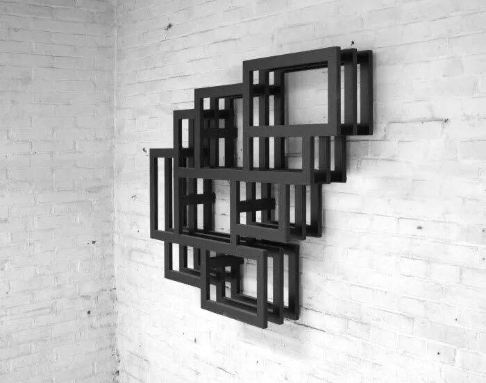 Полка на стену в стиле лофт Frames wall, gerard de hoop ontwerpen homify Muur met lijstjes, Wandrek, Woonide