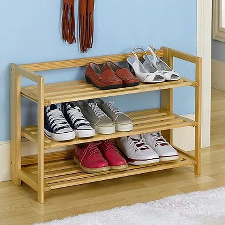 Полка под обувь своими руками фото DECOOMO - TRENDS HOME DECOR Wooden shoe racks, Wood shoe rack, Shoe rack closet