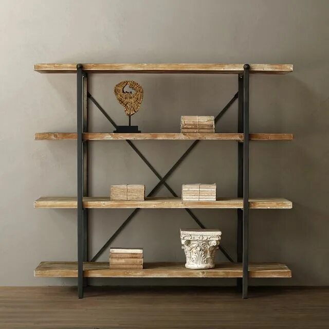 Полка в стиле лофт дерево Thanksgiving / American country / mining wind / Carl Mason iron wood shelves / b