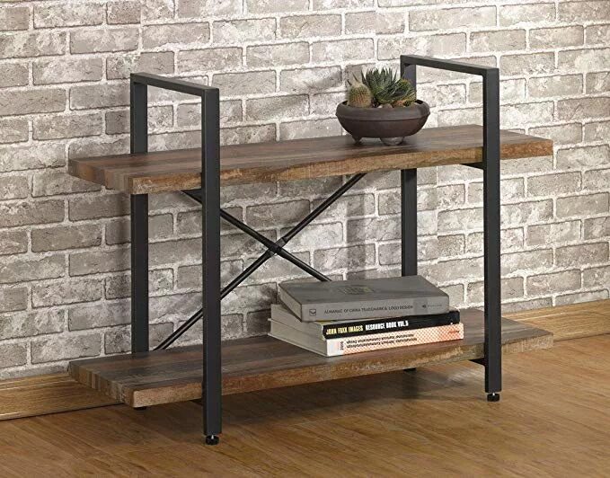 Полка в стиле лофт напольная Консоль Loft Bookcases 2 полки купить в интернет магазине Москва