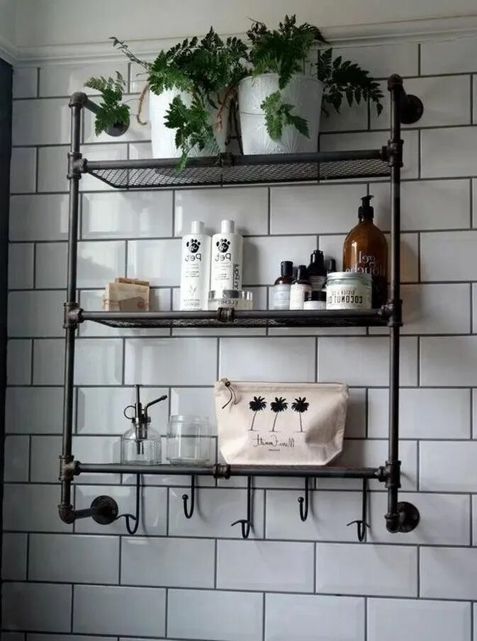 Полка в ванну в стиле лофт 50+ Here's What You Need To Know An Industrial Home Interior Decor #industrial #