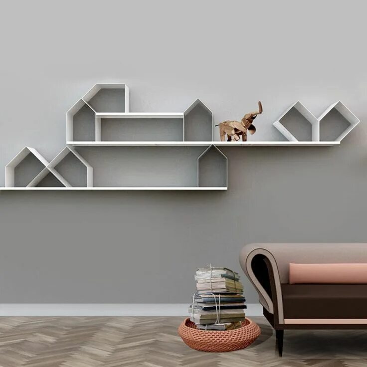 Полки дизайн фото citybook-modular-wall-shelf-storage - Design Milk Modular shelving, Modular wall