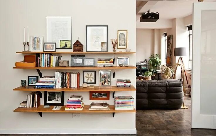 Полки дизайн интерьер Contemporary Home by Chris A. Dorsey HomeAdore Bookshelves in living room, Livin