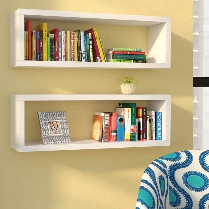 Полки для книг на стену фото DIY Floating Shelves - Awesome Diy Ideas: Floating Shelves Placement Ideas float