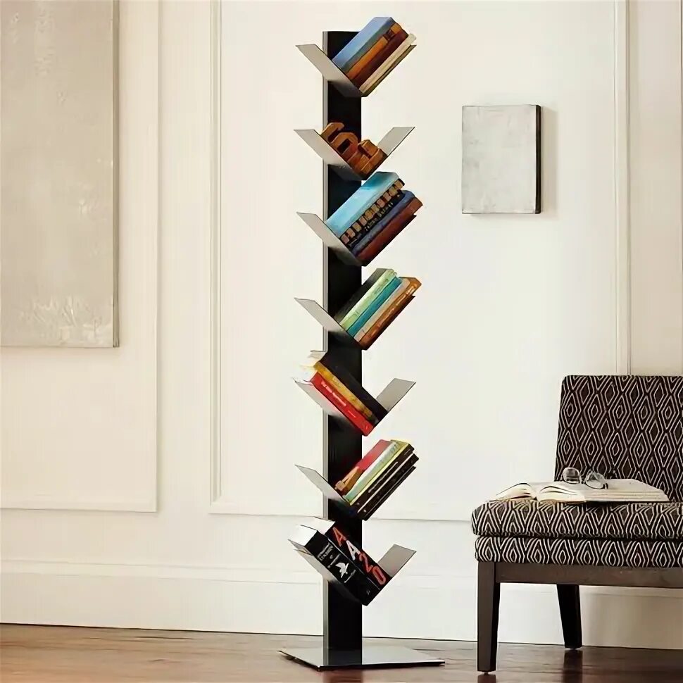 Полки для книг напольные фото #bookshelf #estantes #prateleiras #livros Spine bookcase, Cool bookshelves, Home