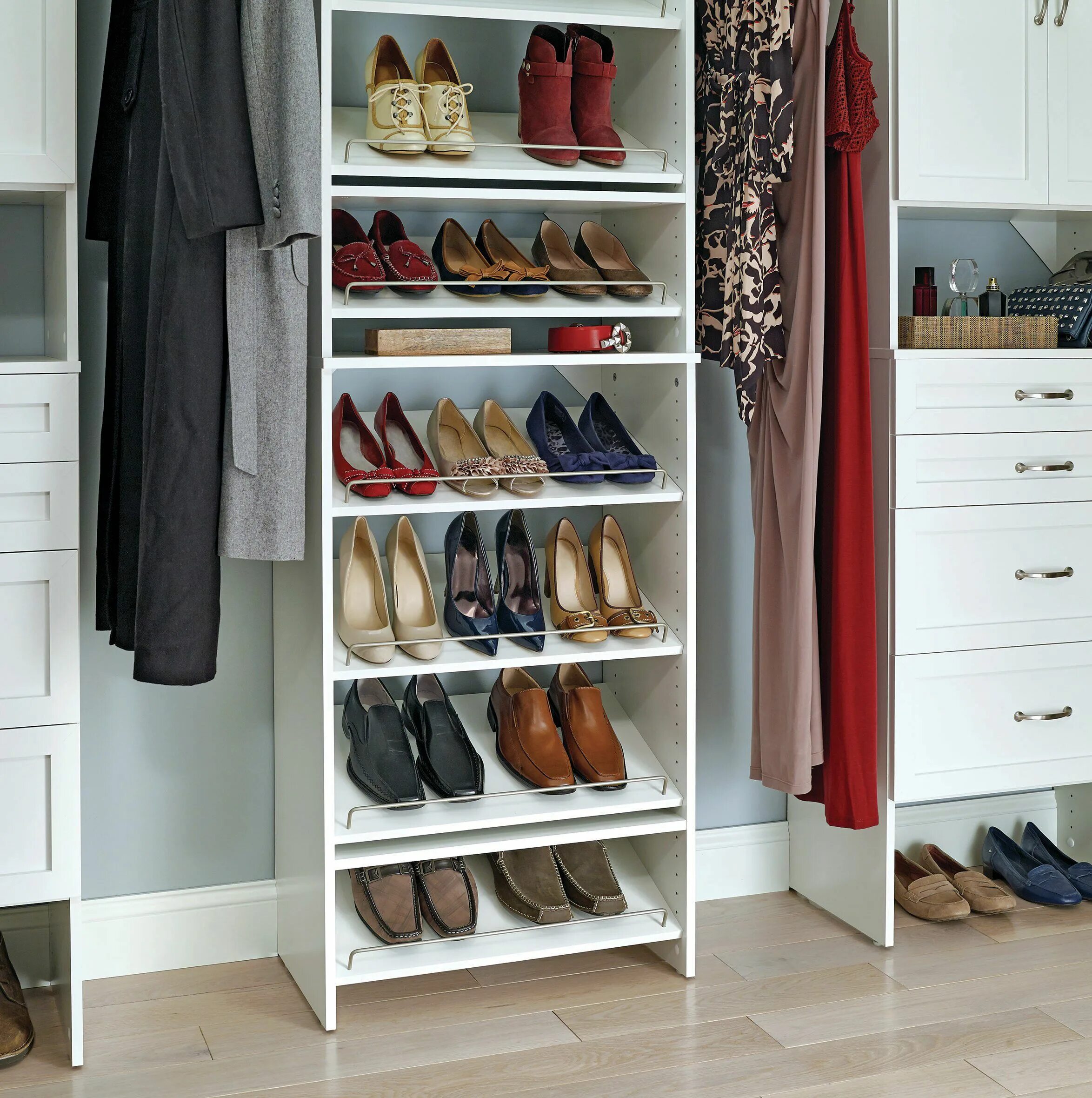 Полки для обуви в гардеробной фото SuiteSymphony 23.7" W Shoe Shelf Shoe shelf in closet, Closet renovation, Closet