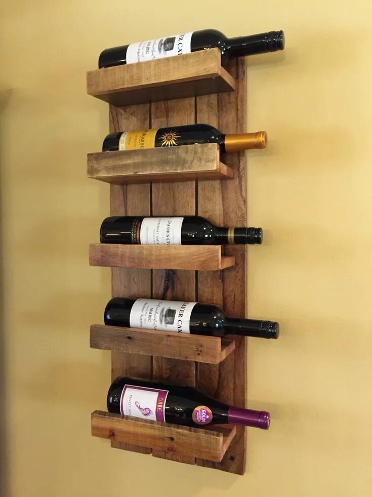 Полки для вина фото Wine rack made from pallet boards Rustic wine racks, Wine rack, Wine rack wall