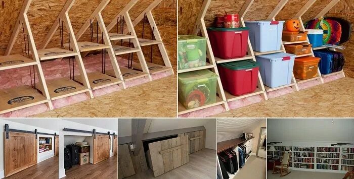 Полки крыши фото Clever Storage Ideas For Your Attic