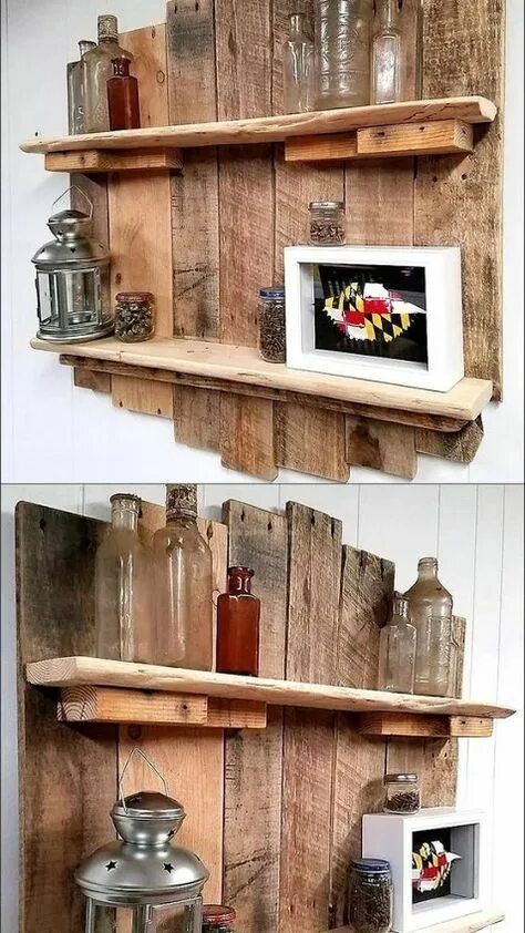 Полки на даче своими руками Pin by Cees Snoeren on Wandbord Wood pallet furniture, Cheap home decor, Easy ho
