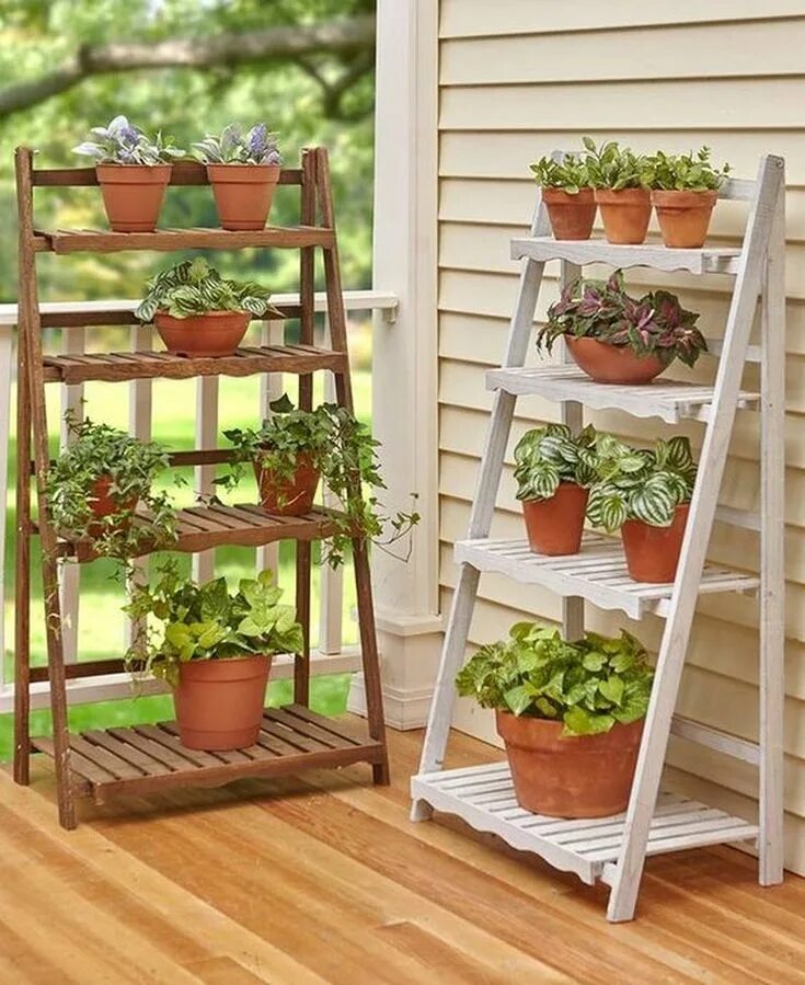 Полки на дачу фото 35 Simple and Smart Ideas to Set Vertical Garden At Home Scaffali da giardino, P