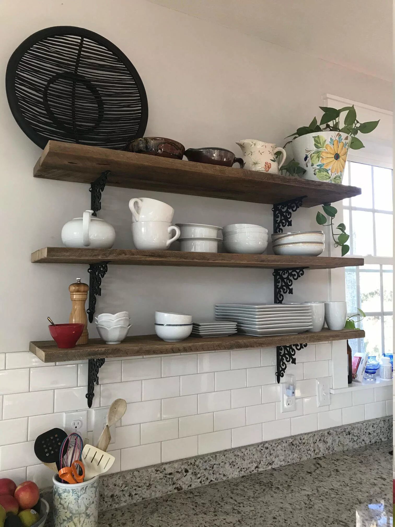 DIY Kitchen Open Shelving Sammy On State Diy kitchen decor, Open kitchen shelves