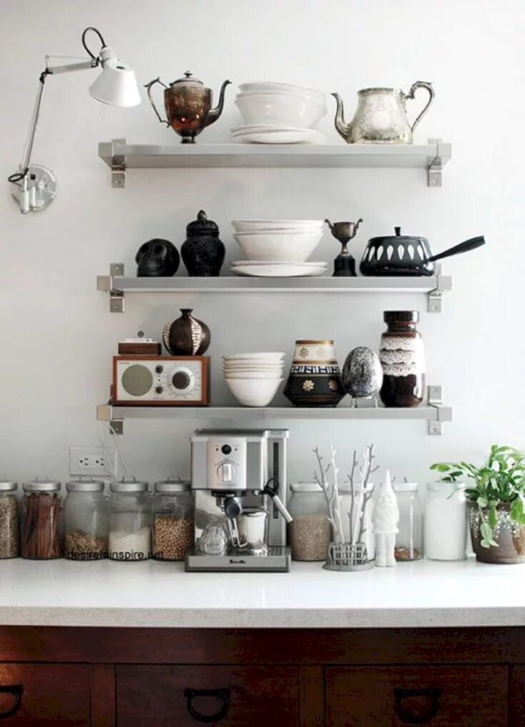 Полки на кухню фото 25 Amazing Kitchen Shelves Ideas for a Beautifully Organized Space