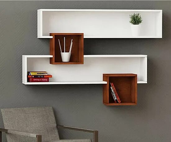 Полки на стену фото Półka "Carolyn I", 22 x 135 x 92 cm Wall shelves design, Home decor shelves, Dec