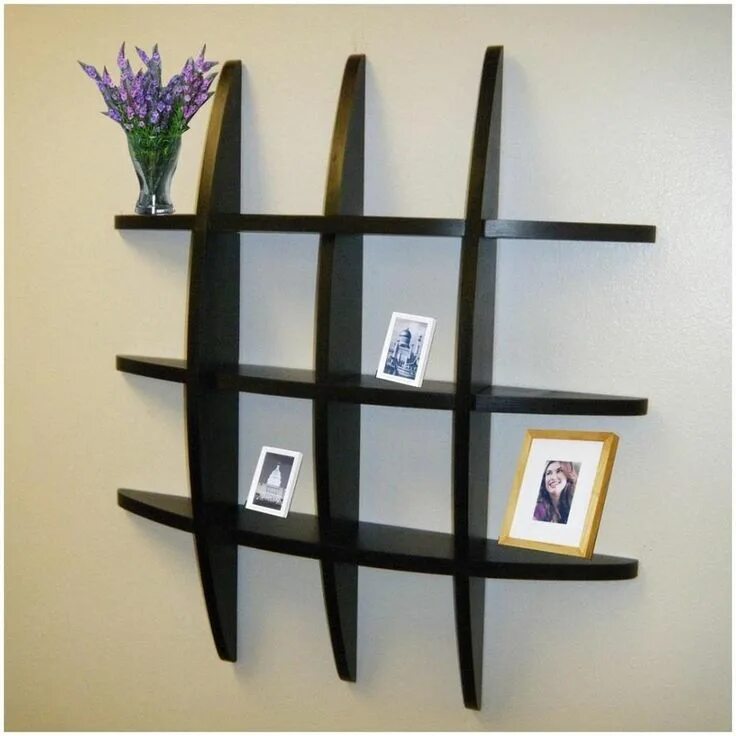 Полки на стену своими руками фото Полка полусфера своими руками Unique wall shelves, Wooden wall shelves, Decorati