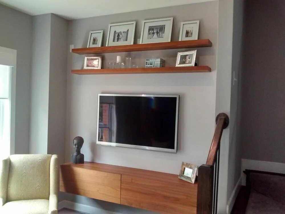 Полки над телевизором в гостиной фото Wall Mount Media Shelf Ideas : Best Wall Mount Media Shelf - Home ... Wall mount