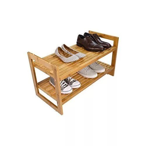 Полки под обувь из дерева фото Winsome Dayton Bench, Antique Walnut Bamboo shoe rack, Bamboo shoes, Shoe rack